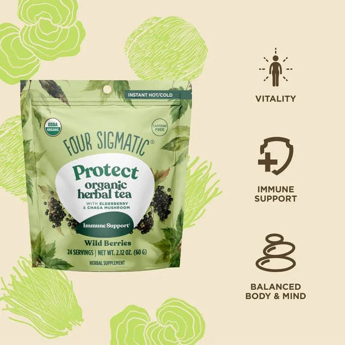 Four Sigmatic Organic Protect Herbal Tea 60g - Organax Ltd