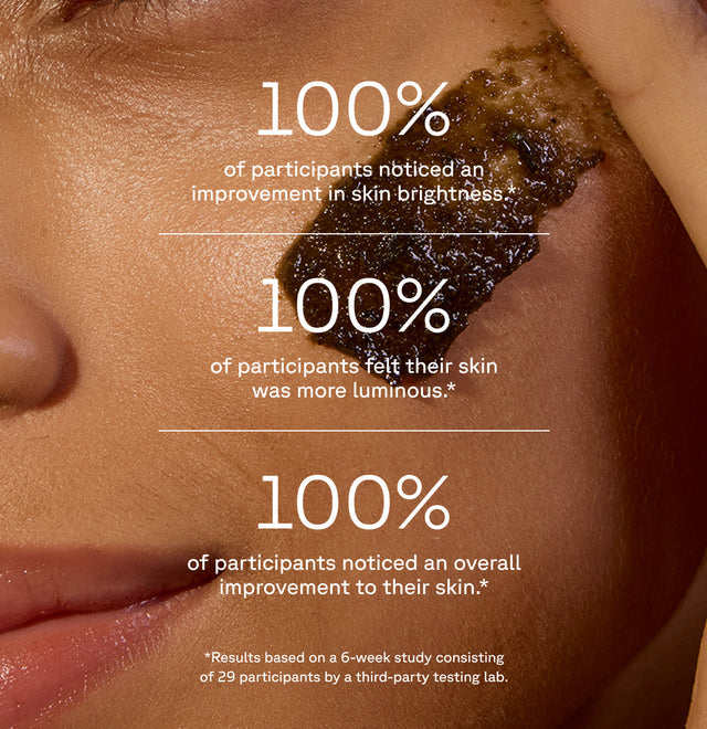 ACURE Brightening Facial Scrub in 118ml bottle, showing the tube and product label with clinical branding details.