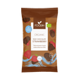 Organic Raw Chocolate Strawberry from Organax Ltd, 50g, featuring raw chocolate and strawberry pieces without added sugar.