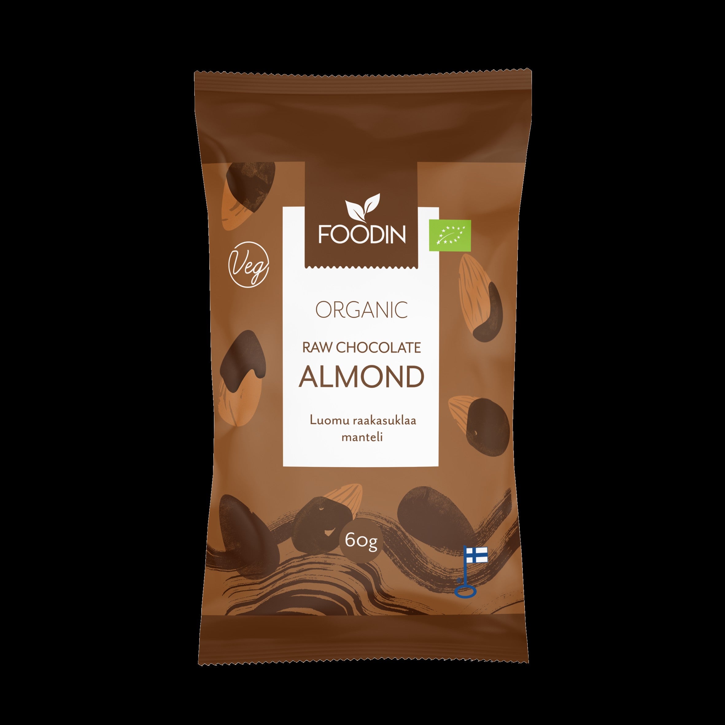 Raw Chocolate Almond, Organic 60g - Organax Ltd