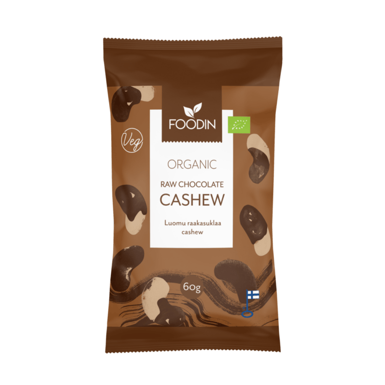 FoodIn Raw Chocolate Cashew, Organic 60g - Organax Ltd