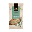 Dry roasted rosemary cashew nuts in 120g package by Organax Ltd, showing golden roasted cashews with rosemary seasoning.