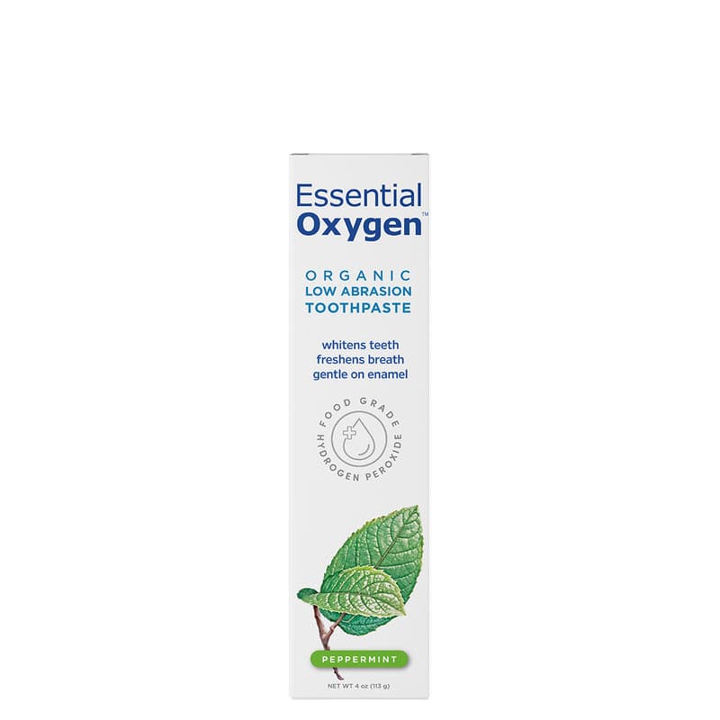 Essential Oxygen Organic Low Abrasion Toothpaste Peppermint 113g - Organax Ltd