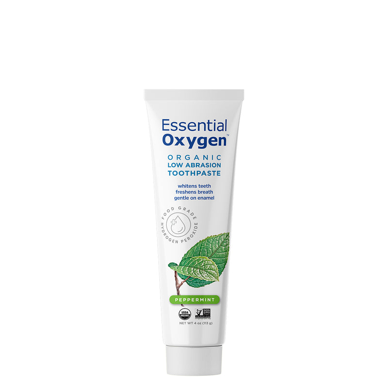Essential Oxygen Organic Low Abrasion Toothpaste Peppermint 113g - Organax Ltd