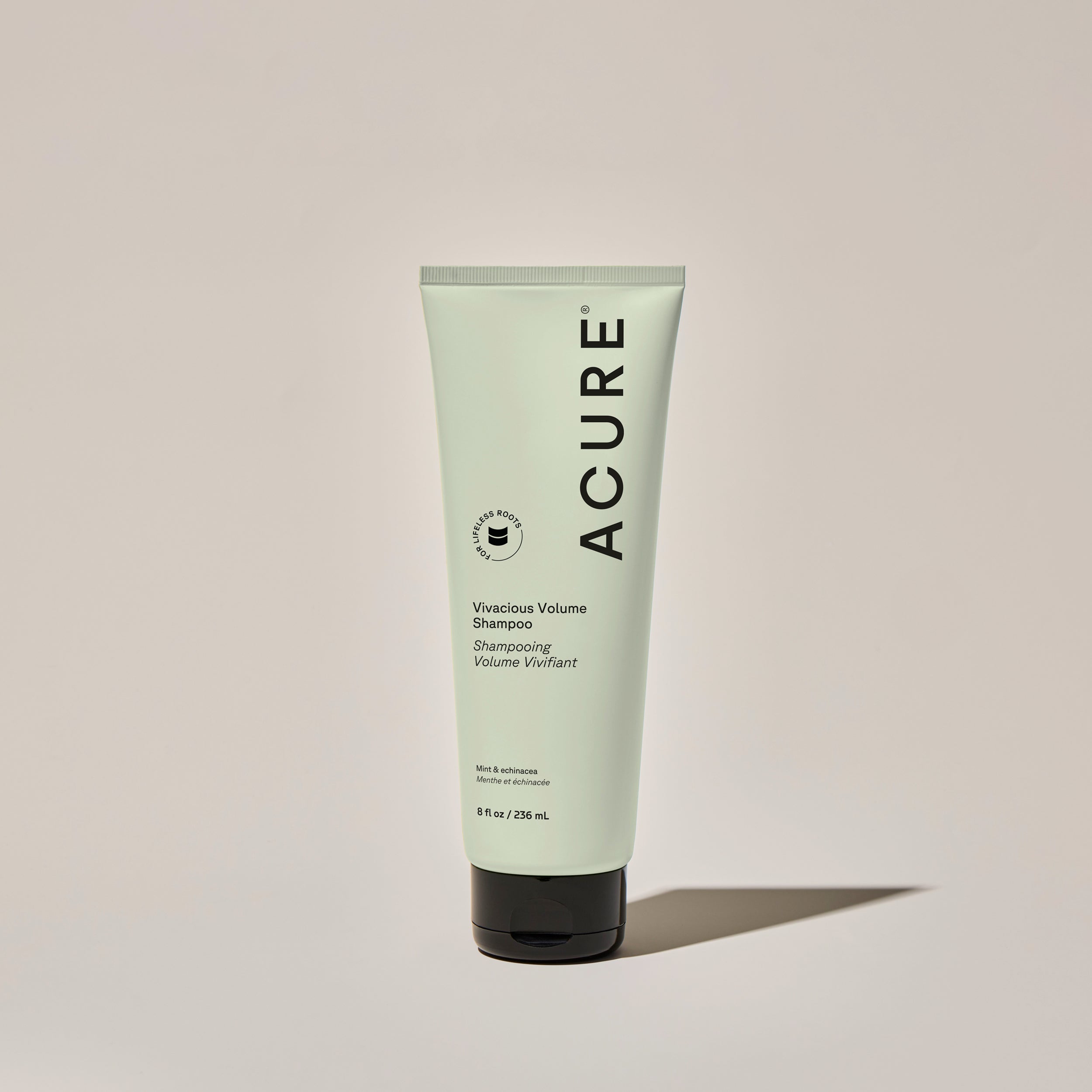 ACURE Vivacious Volume Shampoo and Conditioner bundle from Organax Ltd, featuring vibrant packaging and product bottles.