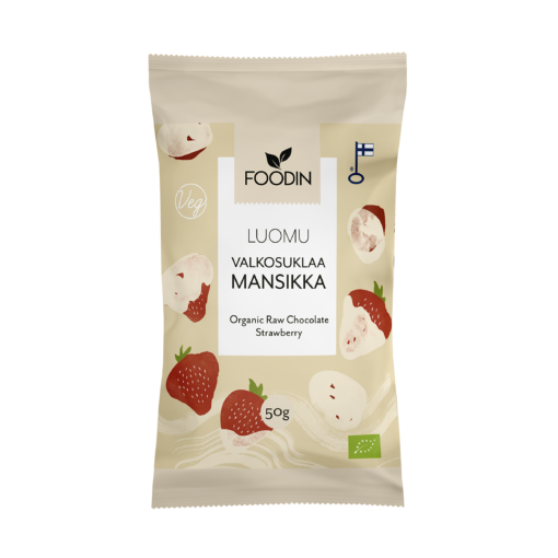 White Chocolate Strawberry 50g, Organic - Organax Ltd