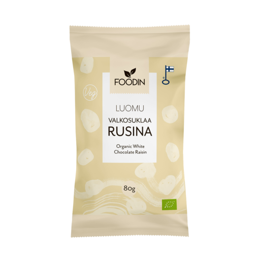 White Chocolate Raisin 80g, Organic - Organax Ltd