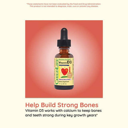 Childlife Essentials Vitamin D3 Berry supplement in a 30ml glass bottle, featuring a vibrant berry flavor and clear dropper cap.