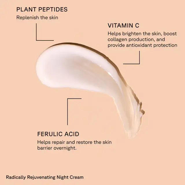 Cream in a jar with a smooth, whipped texture, part of ACURE Skin Longevity Night Trio by Organax Ltd.