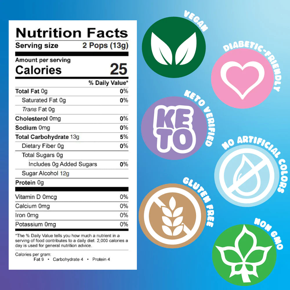 ZOLLIPOPS Original Assorted Fruit Flavors 3.1oz - Organax Ltd