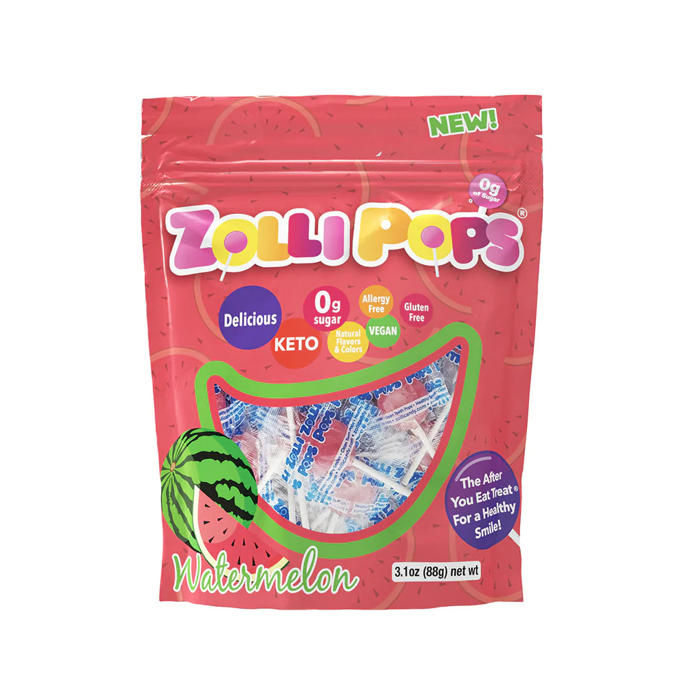 ZOLLIPOPS WATERMELON Pouches 3.1oz - Organax Ltd