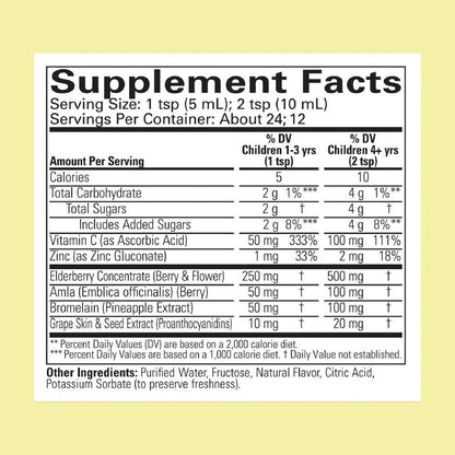 Childlife Essentials Aller-Care natural grape flavor supplement bottle with supplement facts label.