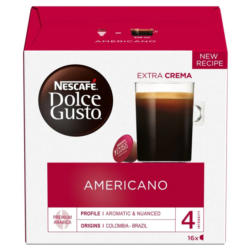 NESCAFÉ DOLCE GUSTO AMERICANO COFFEE PODS 16 PACK - CASE OF 3 - Organax Ltd