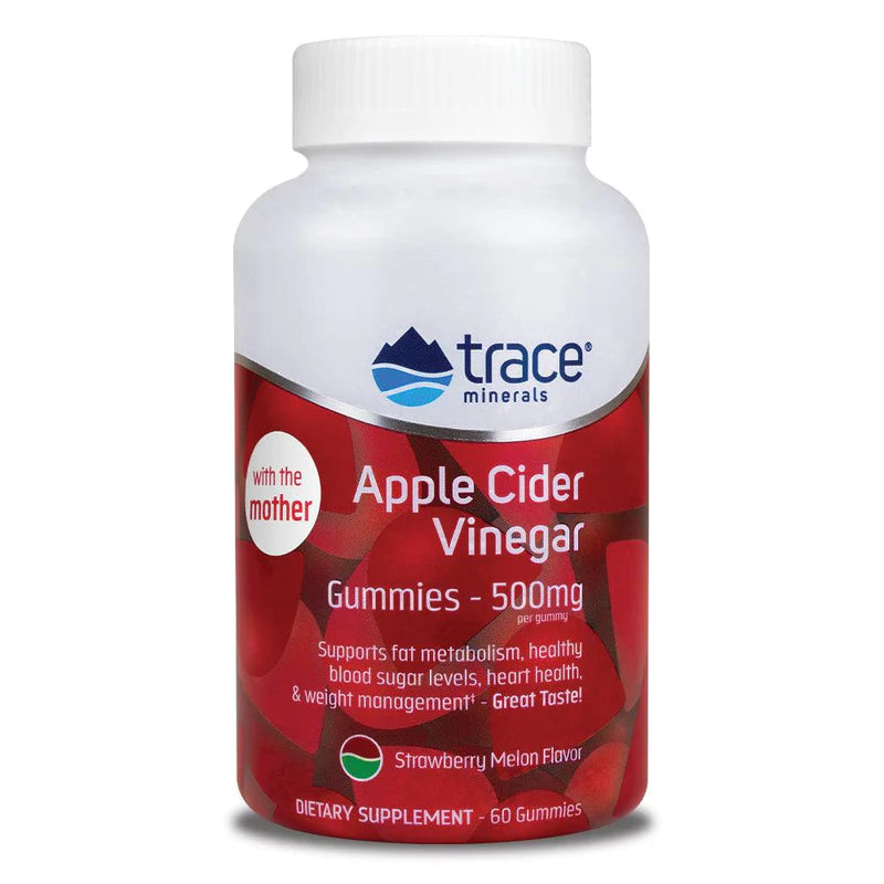 Apple Cider Vinegar 500mg Straw/Melon 60Gummies - Organax Ltd
