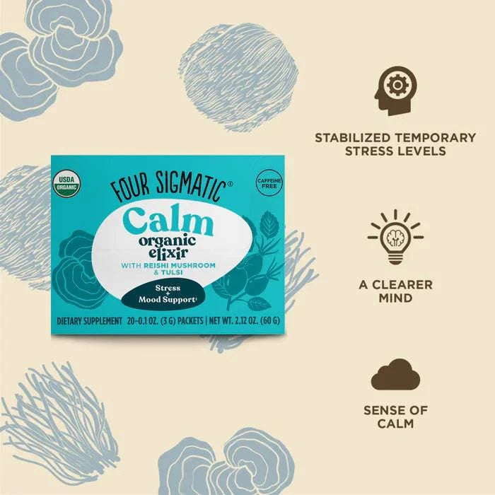 Four Sigmatic Organic Calm Elixir with Reishi Mushroom 20 Sachets - Organax Ltd