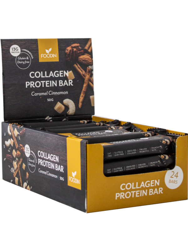 Cinnamon Caramel Collagen Bar 50g - Organax Ltd