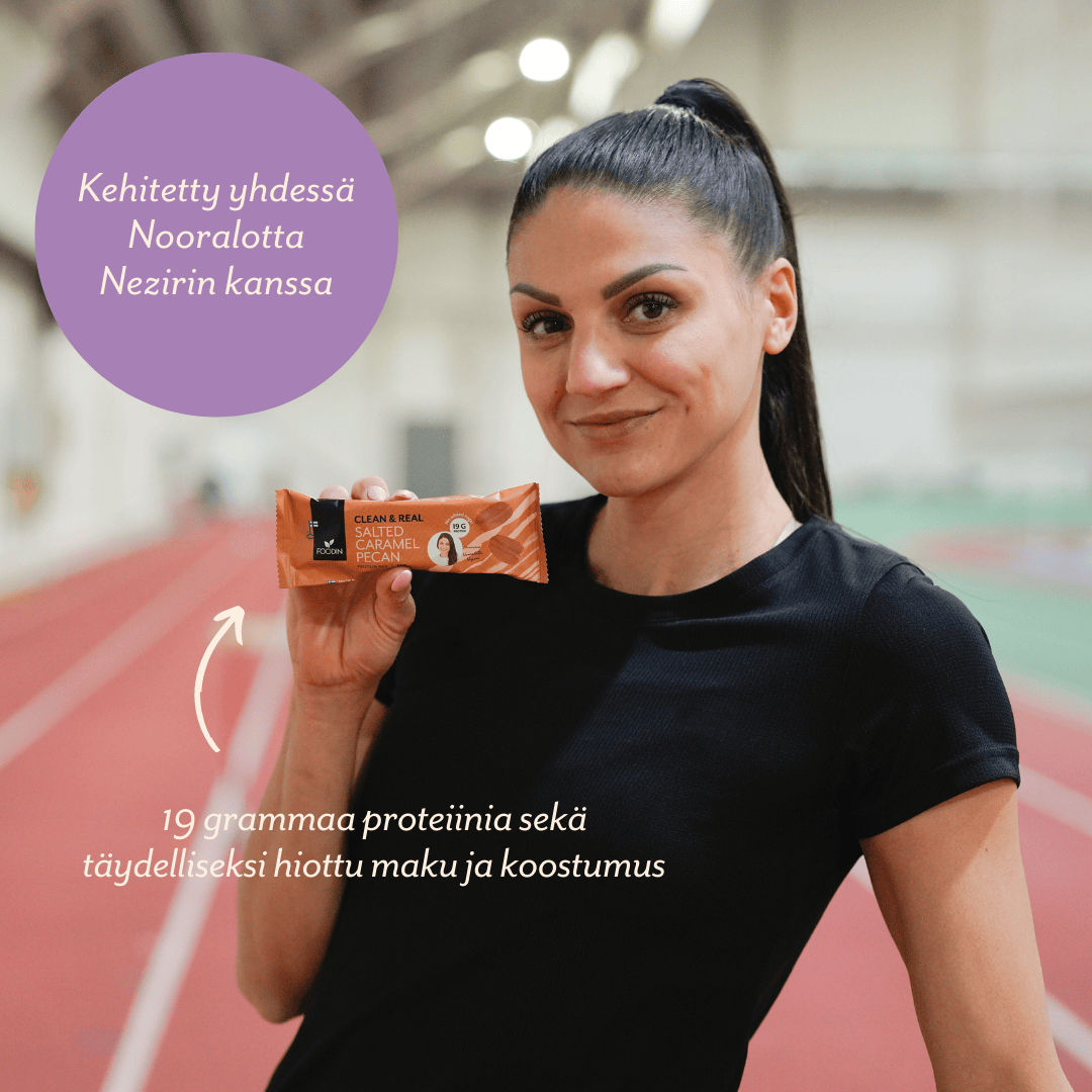 Organic FoodIn Clean & Real Protein Bar with salted caramel and pecans, 55g, pack of 12 from Organax Ltd.