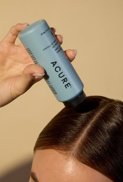 ACURE Dry Shampoo for all hair types with rosemary and arrowroot in a 48g bottle, from Organax Ltd, showing the dry shampoo spray.