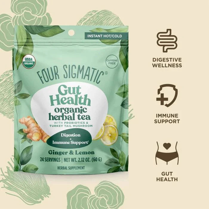 Four Sigmatic Organic Happy Gut Herbal Tea 60g - Organax Ltd