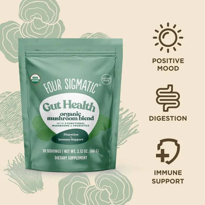 Four Sigmatic Organic Gut Health Mushroom Blend 60g - Organax Ltd