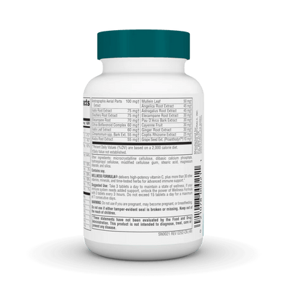 Source Natural Wellness Formula tablets by Organax Ltd, showing a close-up of the supplement bottle and tablets.