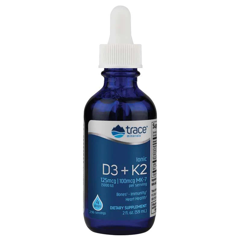 Ionic Vitamin D3+K2 5000IU/100mcg 59ml - Organax Ltd