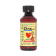 Childlife Essentials Liquid Zinc Plus in mango strawberry flavor, 118ml, featuring a vibrant bottle with zinc supplement liquid inside.