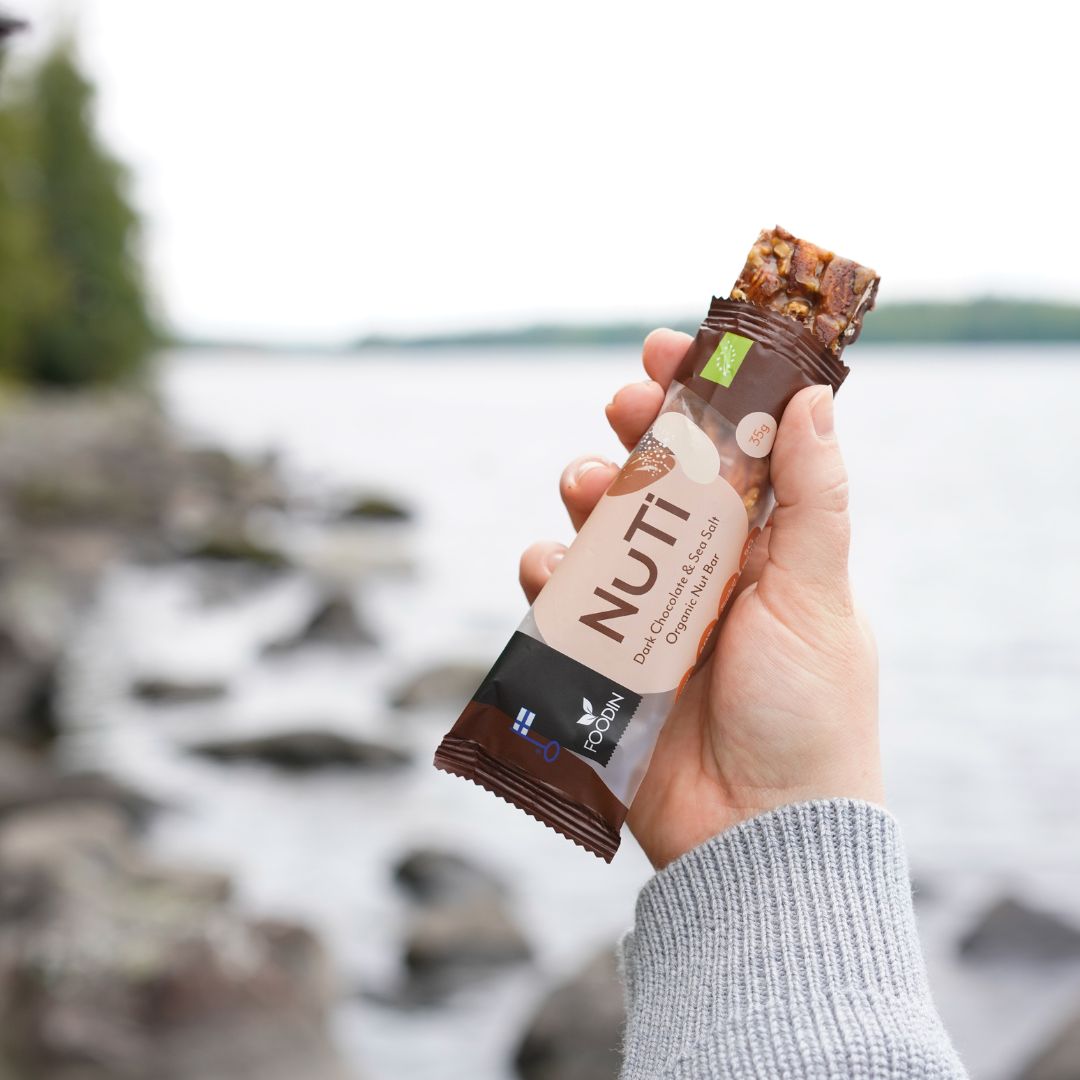NUTI Almonds Dark Chocolate & Sea Salt 35g Single - Organax Ltd