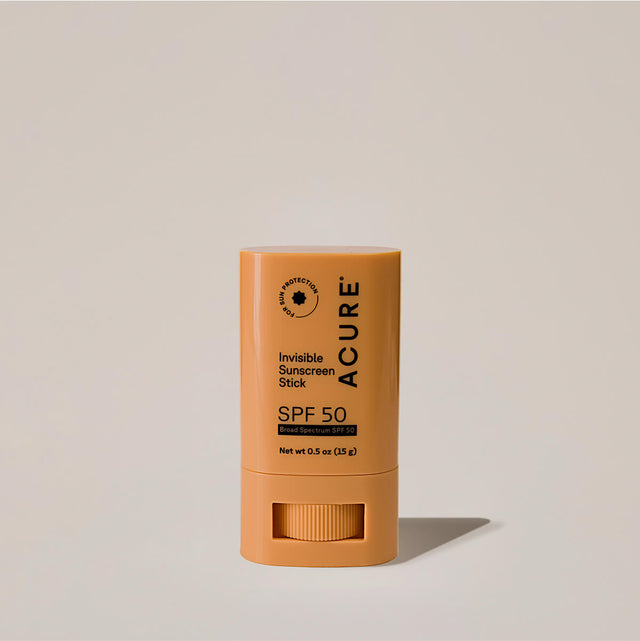 Invisible Sunscreen Stick SPF 50 by Organax Ltd, 15g, showing the compact sunscreen stick with clear labeling and smooth surface.