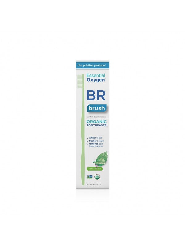 BR Organic Toothpaste Peppermint 113g - Organax Ltd